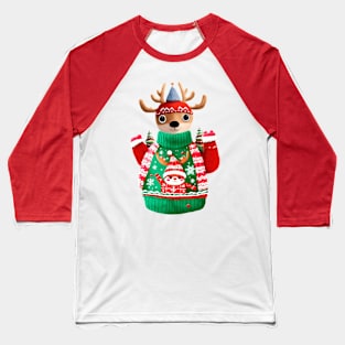 Christmas Kids Ugly as Sweater Girls Baseball T-Shirt